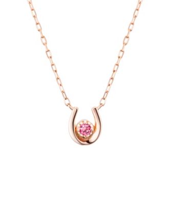 ＜４℃ (Women)＞１０月誕生石　Ｋ１０ピンクゴールド　ネックレス　１１２１３６１２３１０５