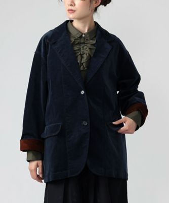 ＜BASCO (Women/大きいサイズ)＞クラリス　細コーデュロイ素材のオーバーサイズジャケット　１１２５１５３ー１０