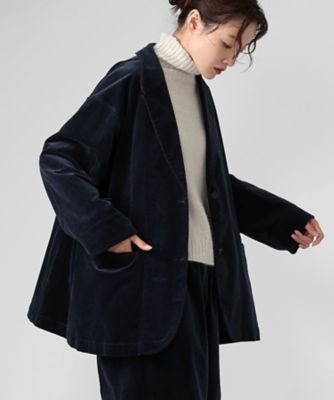 バスコ basco クラリス　細コーデュロイ素材のオーバーサイズジャケット クラリス 細コーデュロイ素材のオーバーサイズジャケット