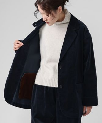 クラリス 細コーデュロイ素材のオーバーサイズジャケット