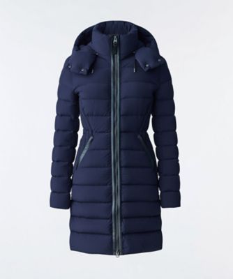 ブルー系 5号（XS） レディースのダウンジャケット・コート