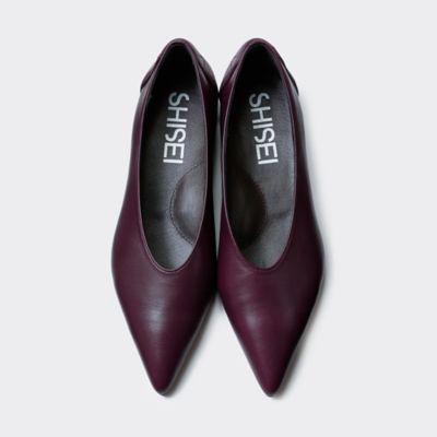 お決まり品 SHISEI Pointed U Pumps 黒-