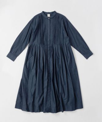 リタドレス ピンタックのシャンブレーオープンワンピース