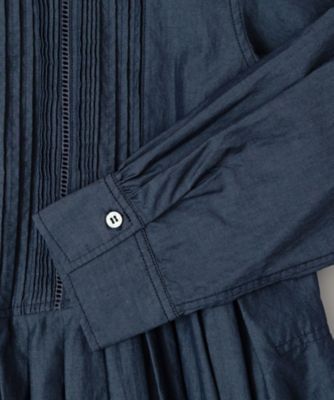 リタドレス ピンタックのシャンブレーオープンワンピース