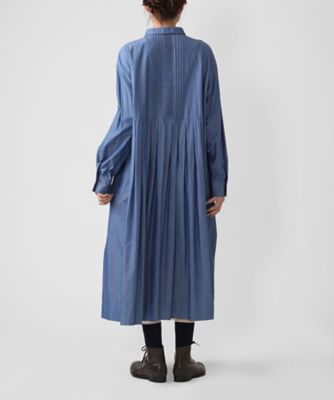 リタドレス ピンタックのシャンブレーオープンワンピース