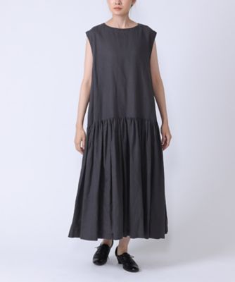 BASCO (Women/大きいサイズ)/バスコ スーザン　綿麻ノースリーブマキシ丈ギャザードレス　１２０４６５１ー１０