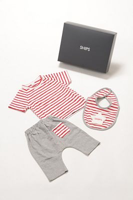 ＜SHIPS(Baby&Kids)＞ショートスリーブ　ギフトセット（レッド）