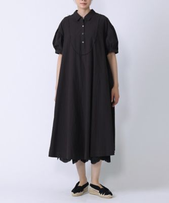 BASCO (Women/大きいサイズ)/バスコ スズドレス ブラウン×ネイビーラインのチェック柄ワンピース 1207151-3