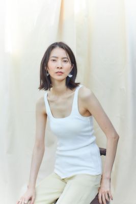 【送料無料/新品】 カップ付きリブタンクトップ | CASA FLINE (Women)/カーサ トップス