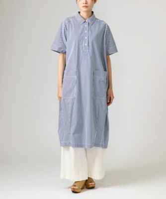 BASCO (Women/大きいサイズ)/バスコ ムギドレス・Ｃ　コットンストライプのプルオーバードレス　１２１３８５２ー１０