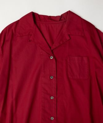 グレース　オープンカラーのロングシャツワンピ　１２１８０５１ー４