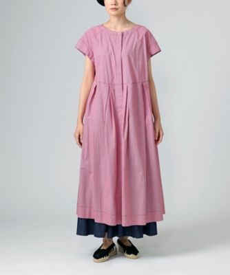 BASCO (Women/大きいサイズ)/バスコ セリドレス　細ギンガムチェックのラグランスリーブドレス　１２１８４５２ー１０