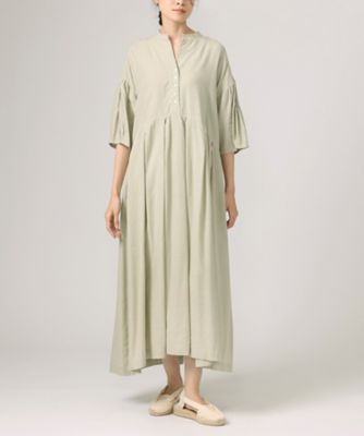 BASCO (Women/大きいサイズ)/バスコ カナデドレス　ソフト綿麻素材のボックスタックドレス　１２１８８５２ー１０