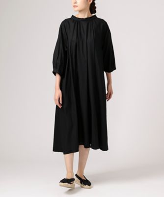 ＜BASCO (Women/大きいサイズ)＞サンドレス　スタンド襟フリルの綿麻ドレス　１２１９６５２ー１０