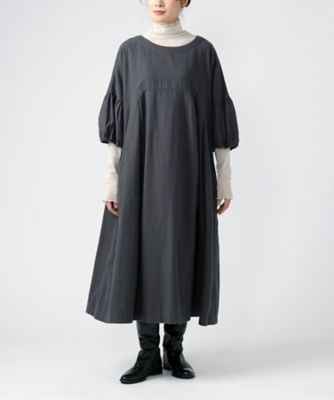 ＜BASCO (Women/大きいサイズ)＞リリムドレス　コットンネル素材のバルーンスリーブドレス　１２２００５３ー４