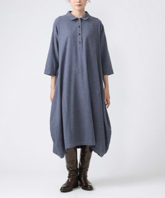 ＜BASCO (Women/大きいサイズ)＞ポメロ・Ｂ　コットンネル素材のコクーンドレス　１２２７６５３ー１０