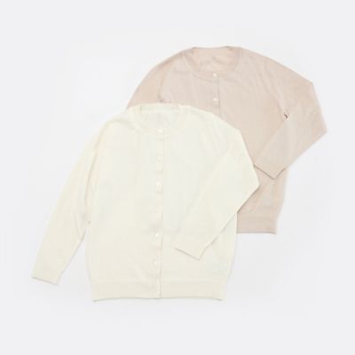 シルク×コットンニットカーディガン