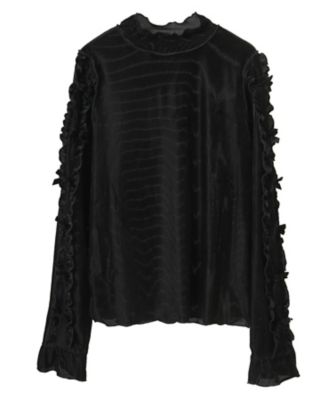 Candy Stripper (Women)/キャンディストリッパー DOLLY RIBBON VELOUR TOPS 1256609 BLACK トップス【三越伊勢丹/公式】