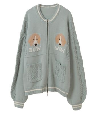 Candy Stripper (Women)/キャンディストリッパー TWIN DOGS KNIT JUMPER 1256814 BLUE トップス【三越伊勢丹/公式】