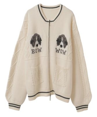 Candy Stripper (Women)/キャンディストリッパー TWIN DOGS KNIT JUMPER 1256814 IVORY トップス【三越伊勢丹/公式】
