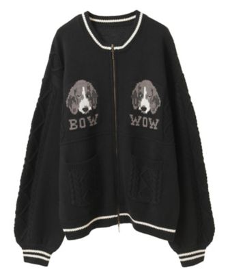 Candy Stripper (Women)/キャンディストリッパー TWIN DOGS KNIT JUMPER 1256814 BLACK トップス【三越伊勢丹/公式】