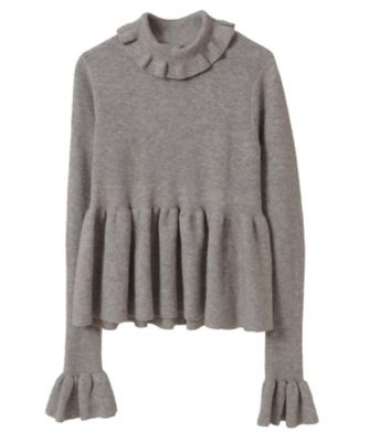Candy Stripper (Women)/キャンディストリッパー PEPLUM TURTLE KNIT 1256818 HEATHER GRAY トップス【三越伊勢丹/公式】