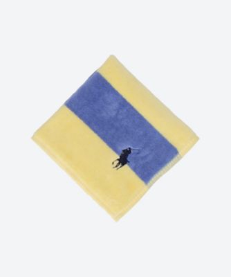 RALPH LAUREN　タオルセット コットン製 黄色と青 POLO RALPH LAUREN（ポロ・ラルフローレン） ハンカチ レディース