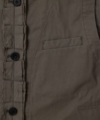 新作　Basco バスコ　ランディベスト　フロントフリルのコットンべスト ランディベスト フロントフリルのコットンべスト/ITEM,JACKET/TOPS
