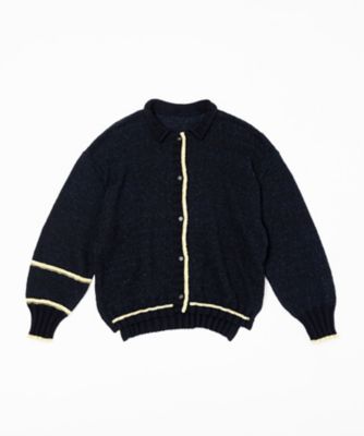 カントカーデ コットンスラブの配色カーディガン 1301561ー10