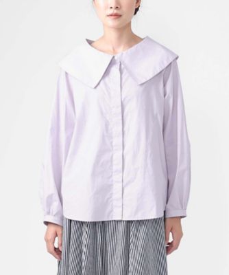 ＜BASCO (Women/大きいサイズ)＞パルピ　綿ブロードのクラシカル襟のブラウス　１３０３５６１ー１０