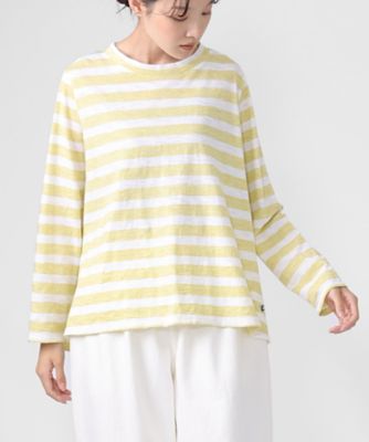 ＜BASCO (Women/大きいサイズ)＞アナントップ長袖ボーダー・Ｄ　オリジナルボーダーのＡライントップス　１３０５９６１ー７