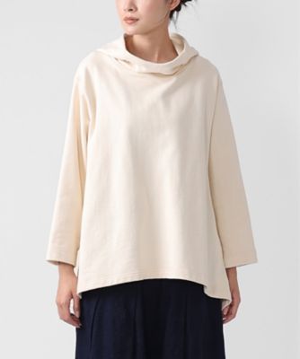 ＜BASCO (Women/大きいサイズ)＞バーミートップ　アメリカコットンの裏毛フードプルオーバー　１３０７２６１ー７