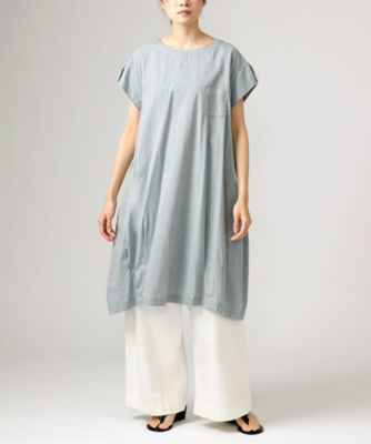 BASCO (Women/大きいサイズ)/バスコ ミルチュニ・Ｂ　綿麻ダンガリー素材のコクーンシルエットチュニックトップ　１３１３２５２ー１０