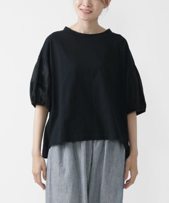 BASCO (Women/大きいサイズ)/バスコ ロコトップ　異素材切替ボリューム袖トップス　１３１３２６２ー７