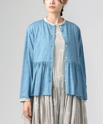 BASCO (Women/大きいサイズ)/バスコ アレットカーデ 爽やかカラーのコットンカーディガン 1318552ー7