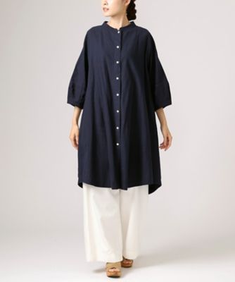 ＜BASCO (Women/大きいサイズ)＞ファビオ　袖切り替えの綿麻チュニック　１３１８７５２ー１０