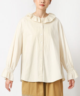 ルフィナ・C コットンフランネルフリルカラーブラウス 1321143