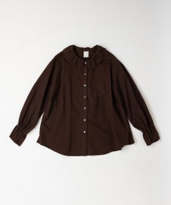 ルフィナ・C コットンフランネルフリルカラーブラウス 1321143