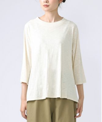 アナントップ七分袖 シンプルなAライントップス 1322753－7