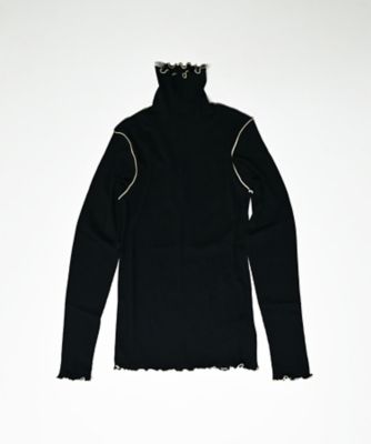 【送料無料】BASCO (Women/大きいサイズ)/バスコ メリダタートル・D メロー仕上げの柔らかなタートルネック1322953ー7 黒 トップス【三越伊勢丹/公式】