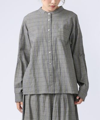 アンジェ・グレン オリジナルグレンチェックの後ろタックブラウス