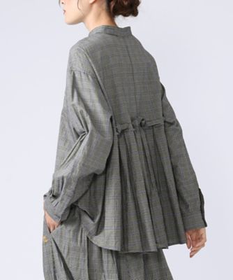 アンジェ・グレン オリジナルグレンチェックの後ろタックブラウス