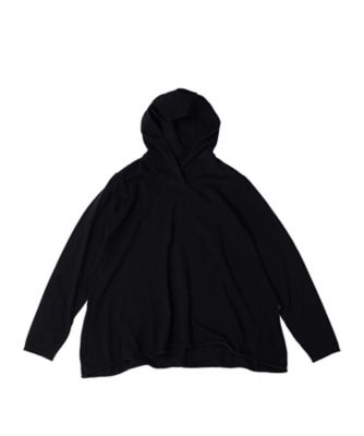 【送料無料】BASCO (Women/大きいサイズ)/バスコ ルーシートップ Aラインのニットフードトップ 1324153ー10 黒 トップス【三越伊勢丹/公式】