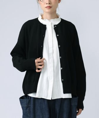 ポレットカーデ 強撚綿サイドスリットカーデ 1324253ー10