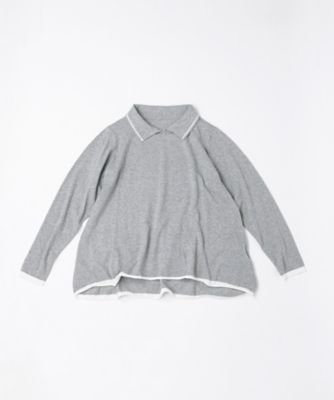 【送料無料】BASCO (Women/大きいサイズ)/バスコ エノートップ 襟付きAラインニットプルオーバー 1326053ー10 グレー トップス【三越伊勢丹/公式】