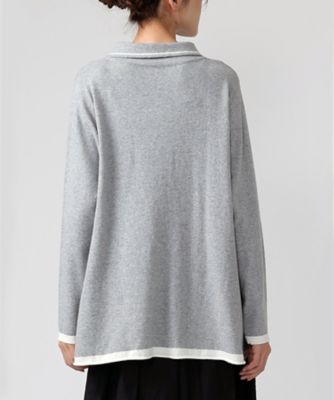 エノートップ 襟付きAラインニットプルオーバー 1326053ー10