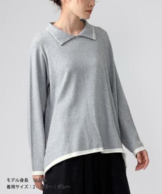 エノートップ 襟付きAラインニットプルオーバー 1326053ー10