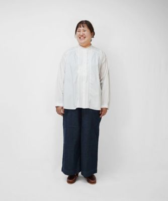 バスコ basco ジェニブラウス・Ｂ　柔らかな綿ローン素材の長袖ブラウス アストブラウス・B4 綿ブロード素材のフリル襟ブラウス プラスサイズ