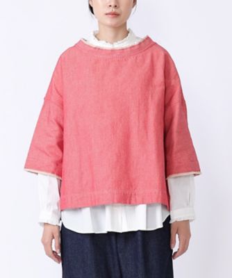 BASCO (Women/大きいサイズ)/バスコ シーソトップ・プラム　コットンツイルのきれいカラートップス　１３３４４４３ー５４