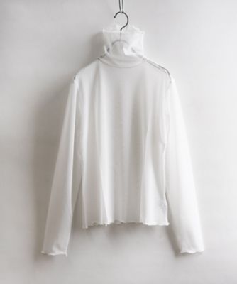 【送料無料】BASCO (Women/大きいサイズ)/バスコ シースルータートル・メロ― プラスサイズ 白 トップス【三越伊勢丹/公式】